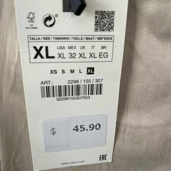 ZARA Ruched Mini Dress Soft Gold Tan | 2298/155 size XLarge Short Tie Neck - Picture 8 of 15